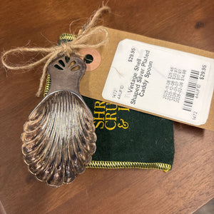Vintage Shell Shaped Silver Plated Caddy Spoon