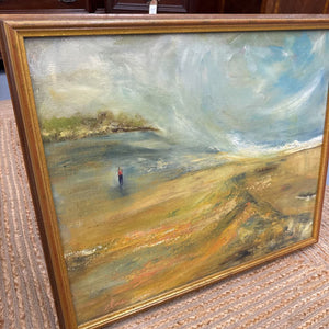 'Elna' Original Oil on Canvas by A.E. Powell (Person in the Distance)