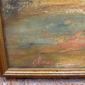 'Elna' Original Oil on Canvas by A.E. Powell (Person in the Distance)