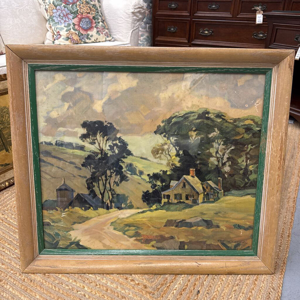 'A Turn in the Road' Repro Print by Ted Kautzky