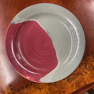 Burgundy & Grey Ceramic Serving Dish
