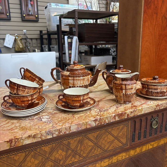 MCM Brown Tea Set