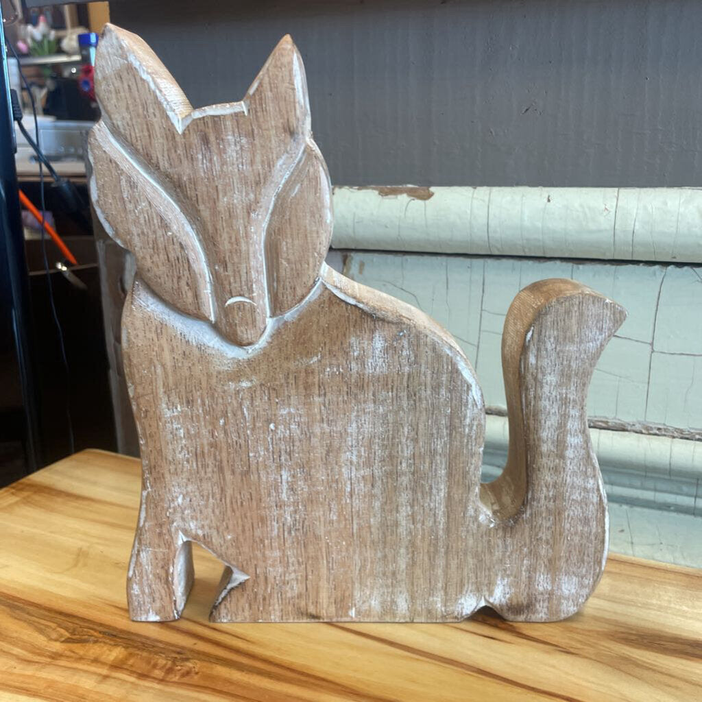 Decorative Abstract Wooden Fox