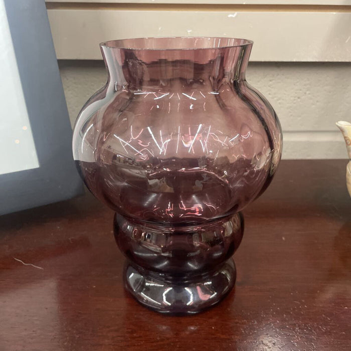 Hand Blown Amethyst Glass Vase