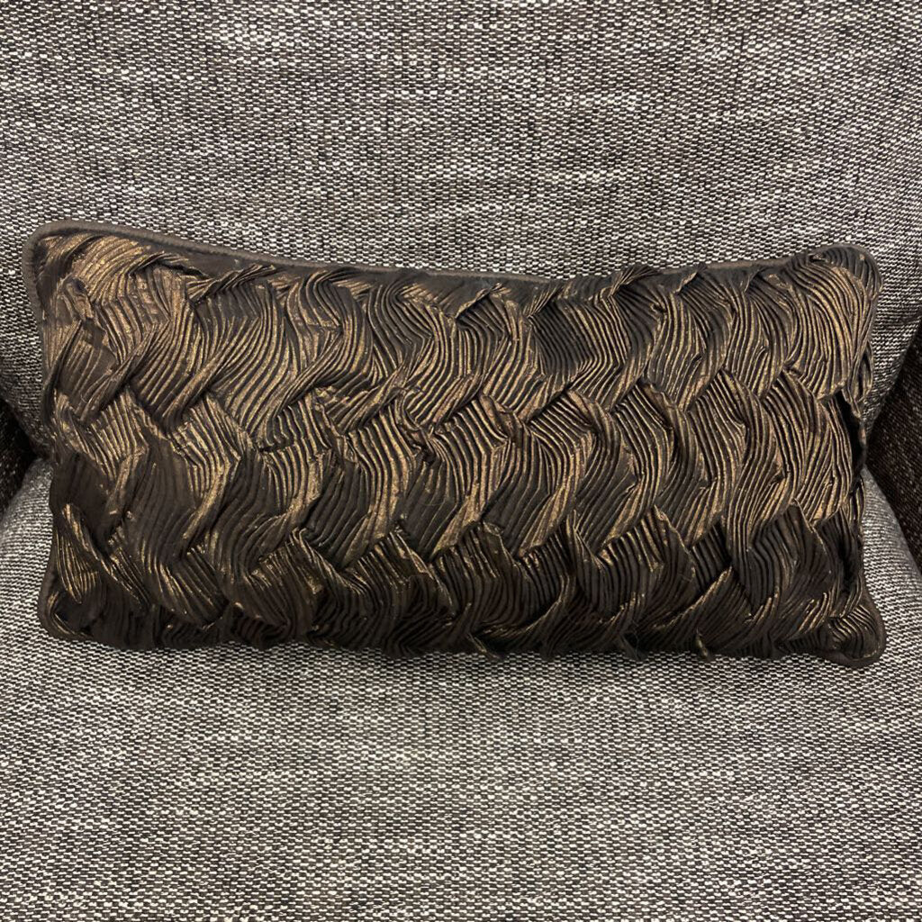 Decorative Bronzed Fabric Pillow