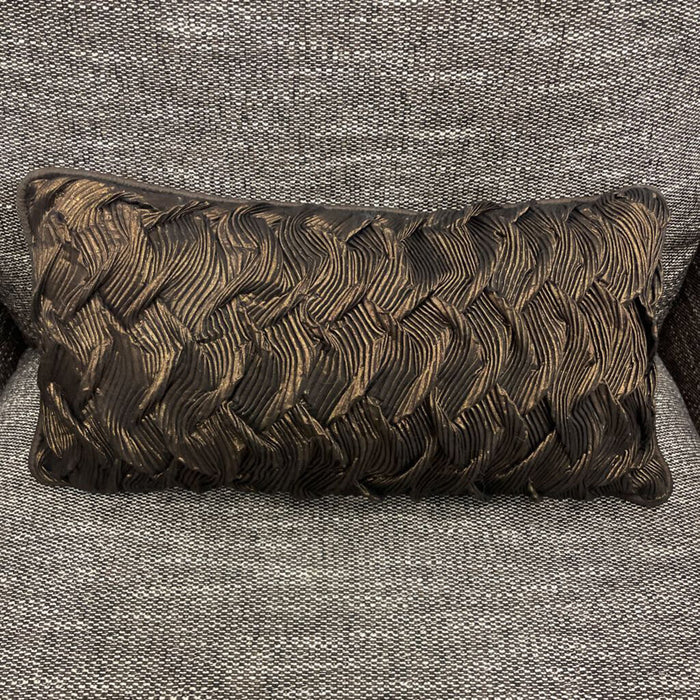 Decorative Bronzed Fabric Pillow