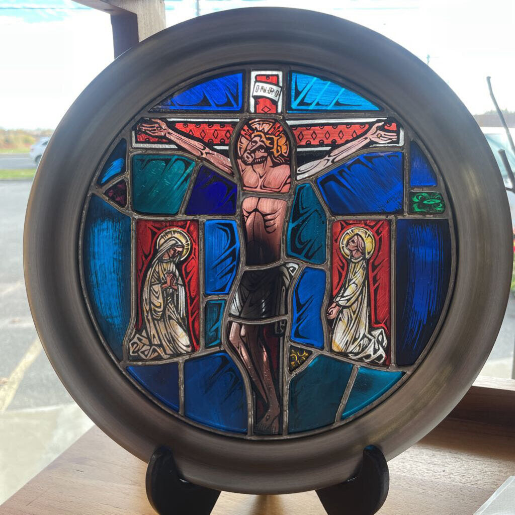 1976 Franklin Mint Easter Fine Art Stained Glass Plate