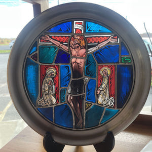 1976 Franklin Mint Easter Fine Art Stained Glass Plate