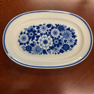 Kaiser Porcelain Echt Kobalt Blue & White Floral Serving Platter