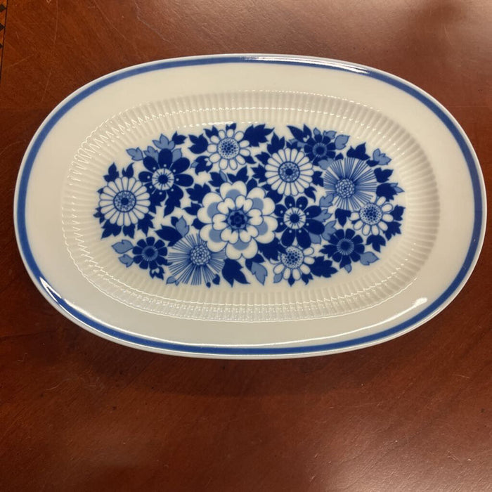 Kaiser Porcelain Echt Kobalt Blue & White Floral Serving Platter