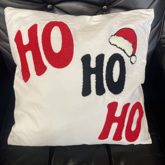 Cotton Embroidered Cushion - HO HO HO - SH2052