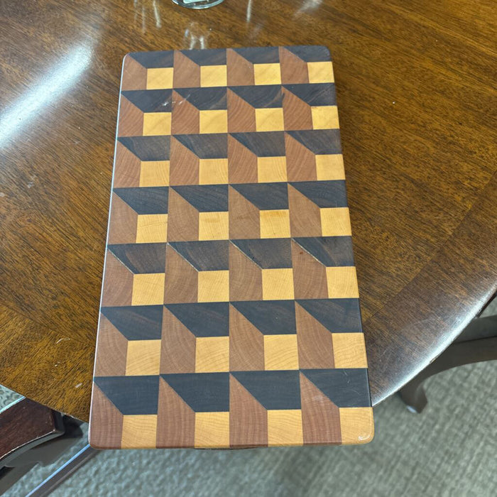 3D End Grain Charcuterie Board LOCAL ARTIST - Black Walnut, Cherry, Maple