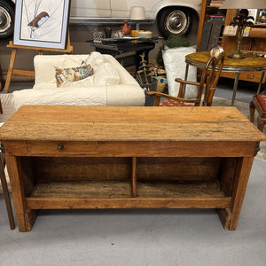 Antique Firehouse Bucket Bench