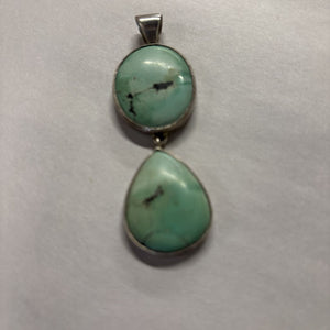 Sterling Silver Turquoise Teardrop Pendant