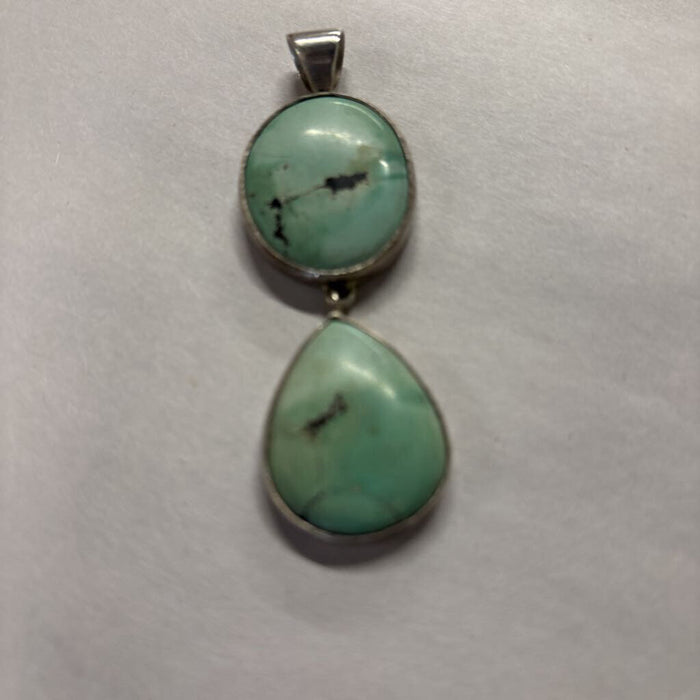 Sterling Silver Turquoise Teardrop Pendant