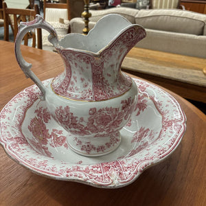 Antique Washstand Pitcher & Basin - England