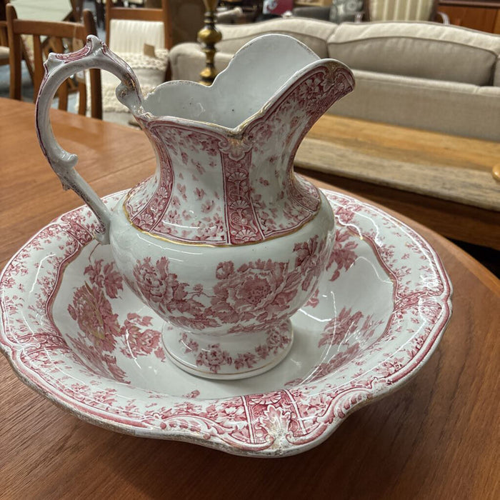 Antique Washstand Pitcher & Basin - England