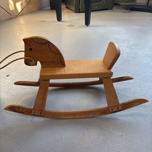 Primitive Antique Wooden Rocking Horse