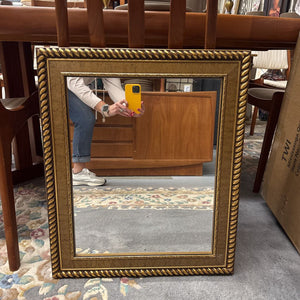 Wall Mirror w Gold Wrap Frame