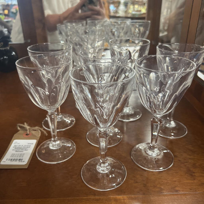 Set Of 8- Cristal d'Arques-Durand "Washington" Crystal Cordial Glasses