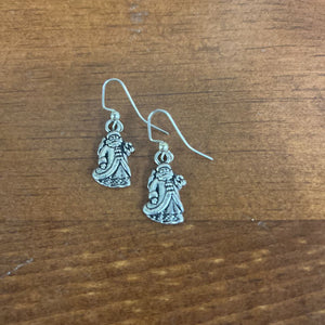 Santa Sterling Silver Hook Earrings