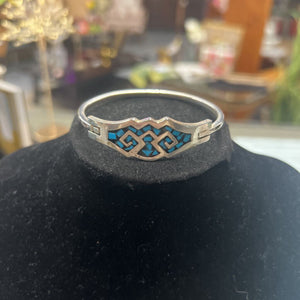 Blue Turquoise Sterling Silver Bracelet