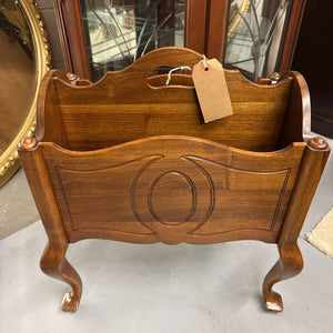 Antique Mahogany Magazine Rack