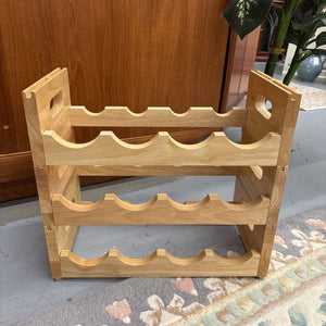 Wooden Wine Rack - Holds 12 Bottles