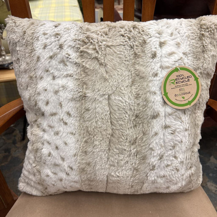 Snow Leopard Decorative Pillow - Ivory
