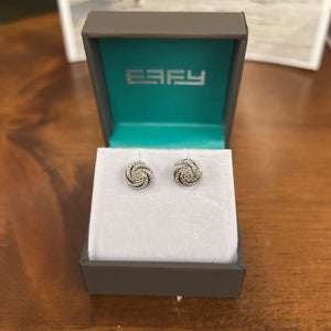 Effy Diamond Chip Swirl Earrings