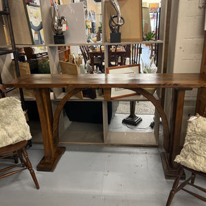 Reclaimed Barnwood Console Table- Espresso Coloured Stain