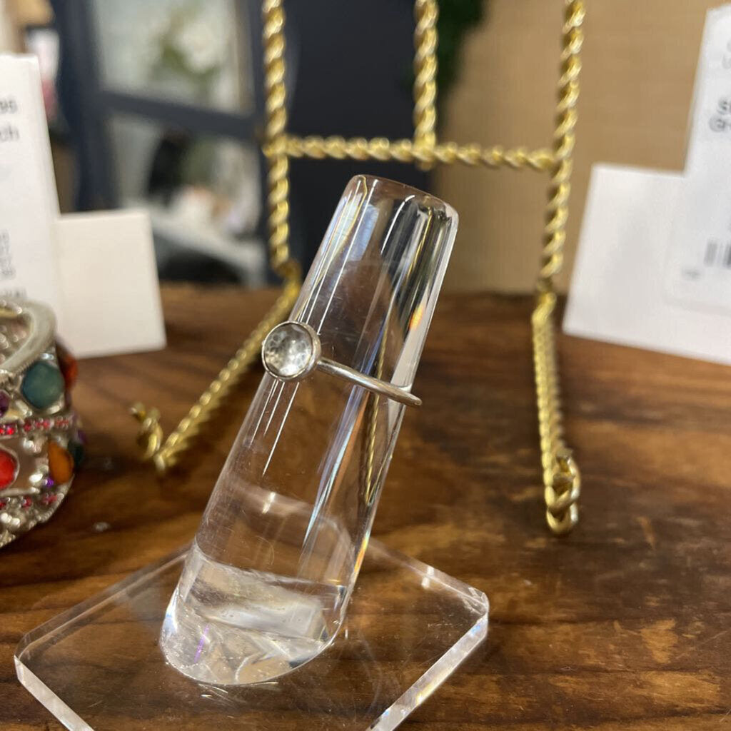 Pandora Poetic Droplet April Birthstone Ring