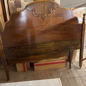 Mahogany Double Bed - Headboard, Footboard & Rails