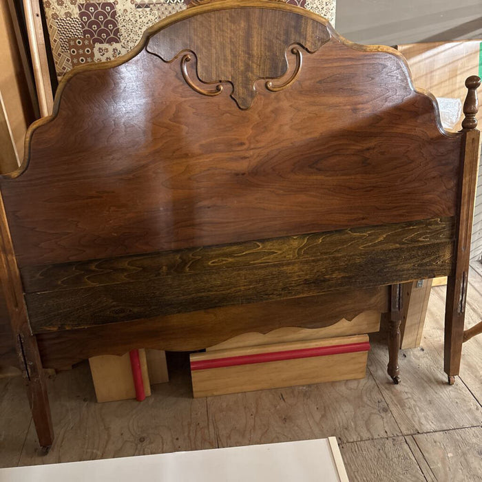 Mahogany Double Bed - Headboard, Footboard & Rails