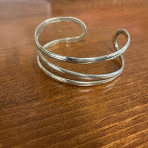 Sterling Silver Layered Bangle