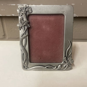 Small Intricate Floral Pewter Frame
