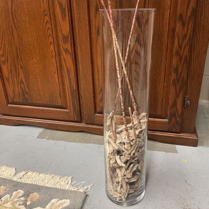 Large Cylinder Glass Vase