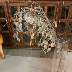 Set of 5 Faux Frosted Leaf Branch