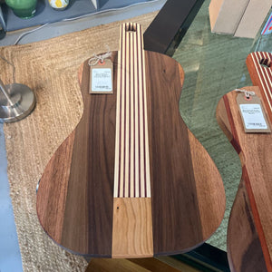 Black Walnut Guitar Shaped Charcuterie Board