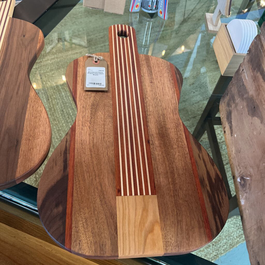 Bloodwood Guitar Shaped Charcuterie Board