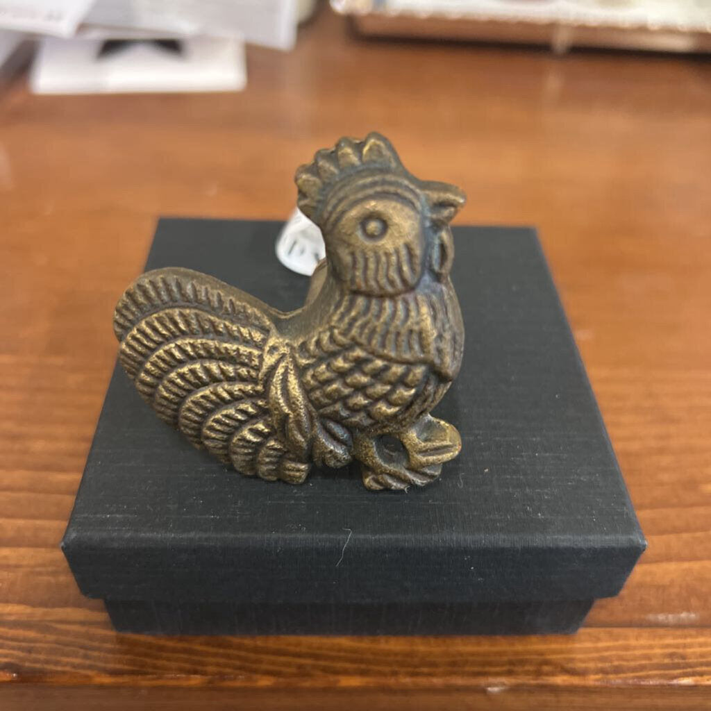Iron Antique Brass Rooster Knob - 8051096 - (ADV)