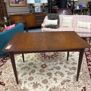 RICHARD HORNBY MCM British Afromosia Teak Dining Table + Leaf (20")