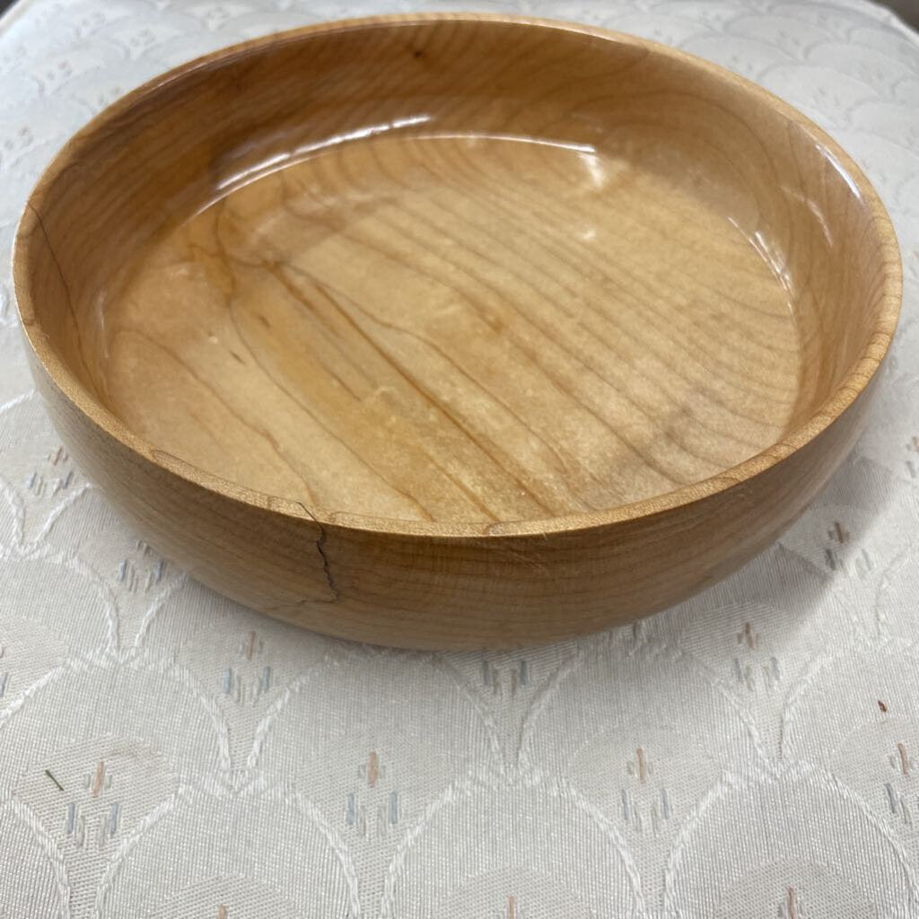 Maple Wood Round Bowl - by Local Artist Lorne Sheridan