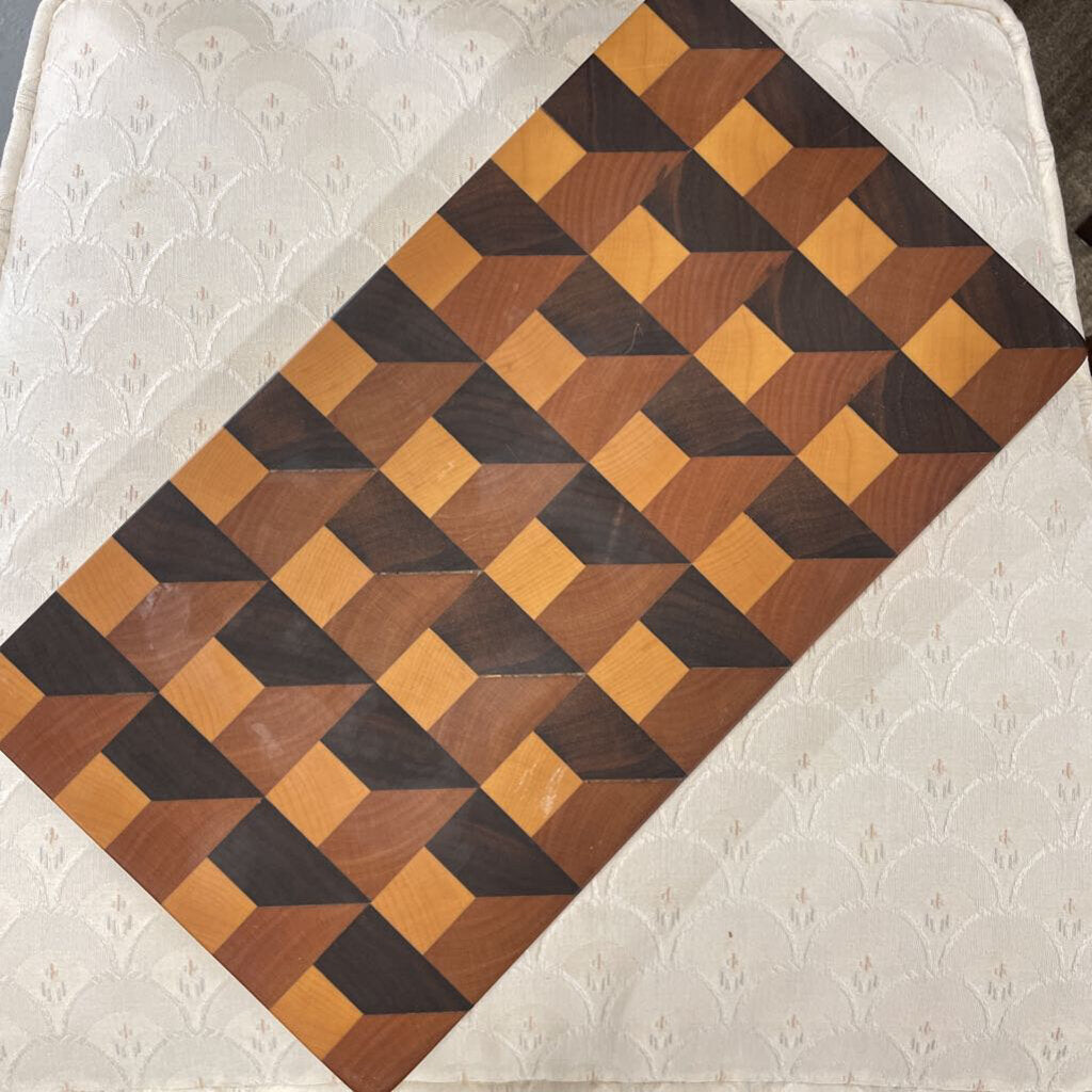 3D End Grain Charcuterie Board - Black Walnut, Cherry, Maple by Local Artist Lorne Sheridan