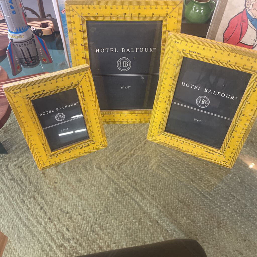 Set of 3 Mustard Yellow Ruler Frames-3.5x5, 5x7, 6x8