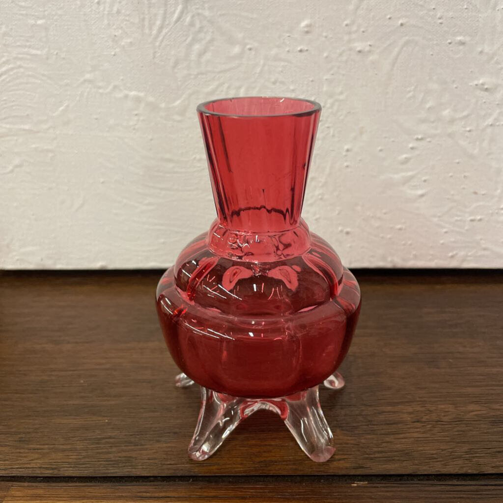 Victorian Cranberry Glass Vase