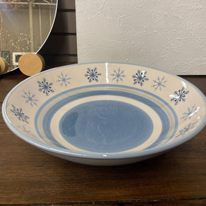 St. Nicholas Blue & White Square Winter Frost Bowl