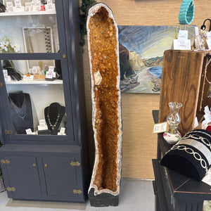 Large Natural Citrine Quartz Geode Cathedral