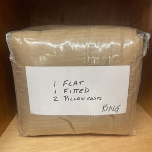 Taupe 4-Piece King Size Bedding Set