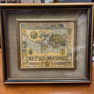 Framed Reproduction "Nova Totias Terrarum" World Map